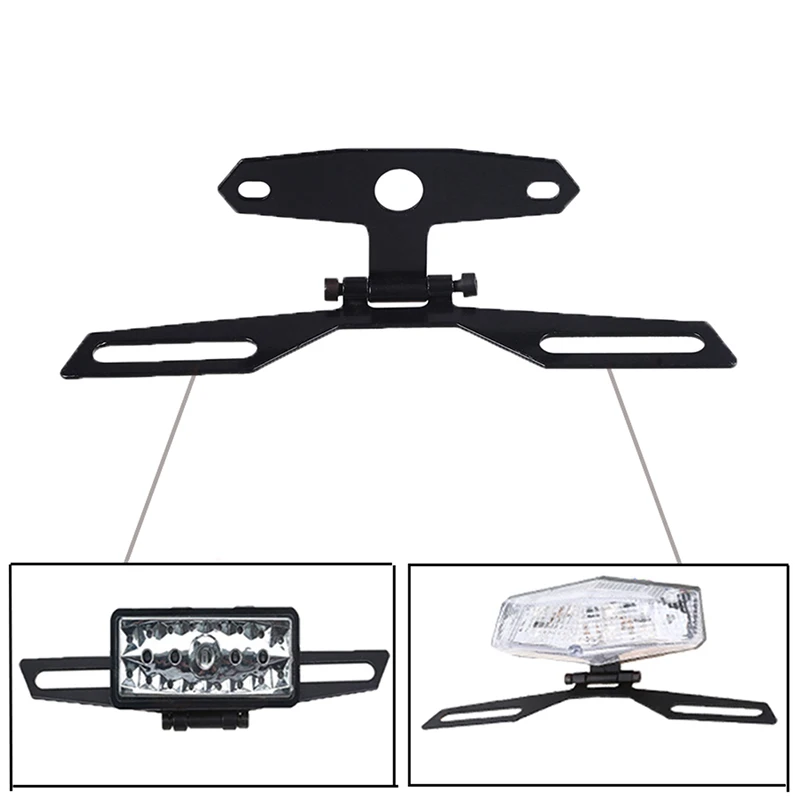 Регулируемый складной держатель номерного знака мотоцикла задний фонарь кронштейн