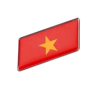 

Vietnam Nation Country National Flag Aluminum Alloy Rectangle Styling Car Stickers Automobile Motorcycle Accessories