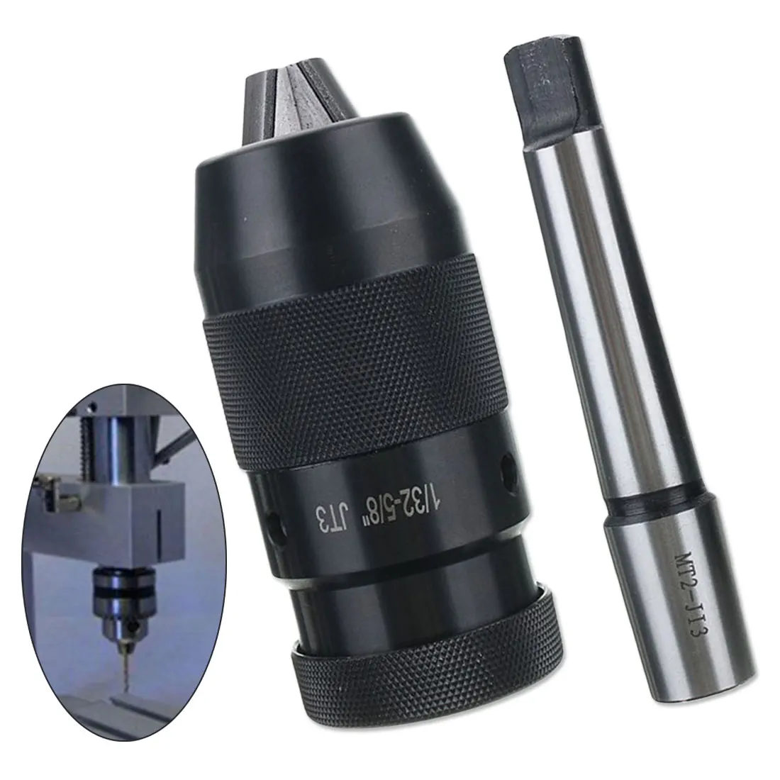 1 16mm Self Tighten Keyless Drill Chuck & Arbor for Lathe Drill MK2