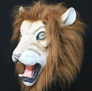 

2013 Hot Selling Full head Awesome Lion Mask Impressive Costume Realisic Halloween props