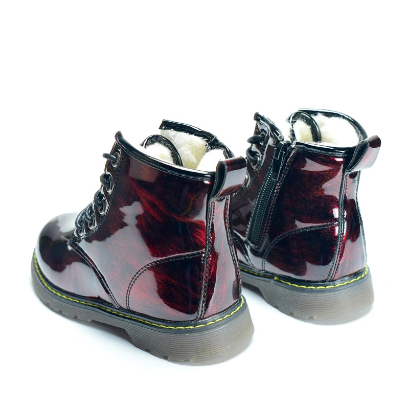 New Children Boots 2019 Winter/Spring Kids Shoes Leather Waterproof Boys Boots With Plush Non-slip Fashion Girls Boots 26-37 New Children Boots 2019 Winter/Spring Kids Shoes Leather Waterproof Boys Boots With Plush Non-slip Fashion Girls Boots 26-37