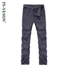 IN-YESON Брендовые спортивные штаны Для мужчин Пеший Туризм Кемпинг походы лыжный Водонепроницаемый из материала софтшелл плюс Размеры 5XL