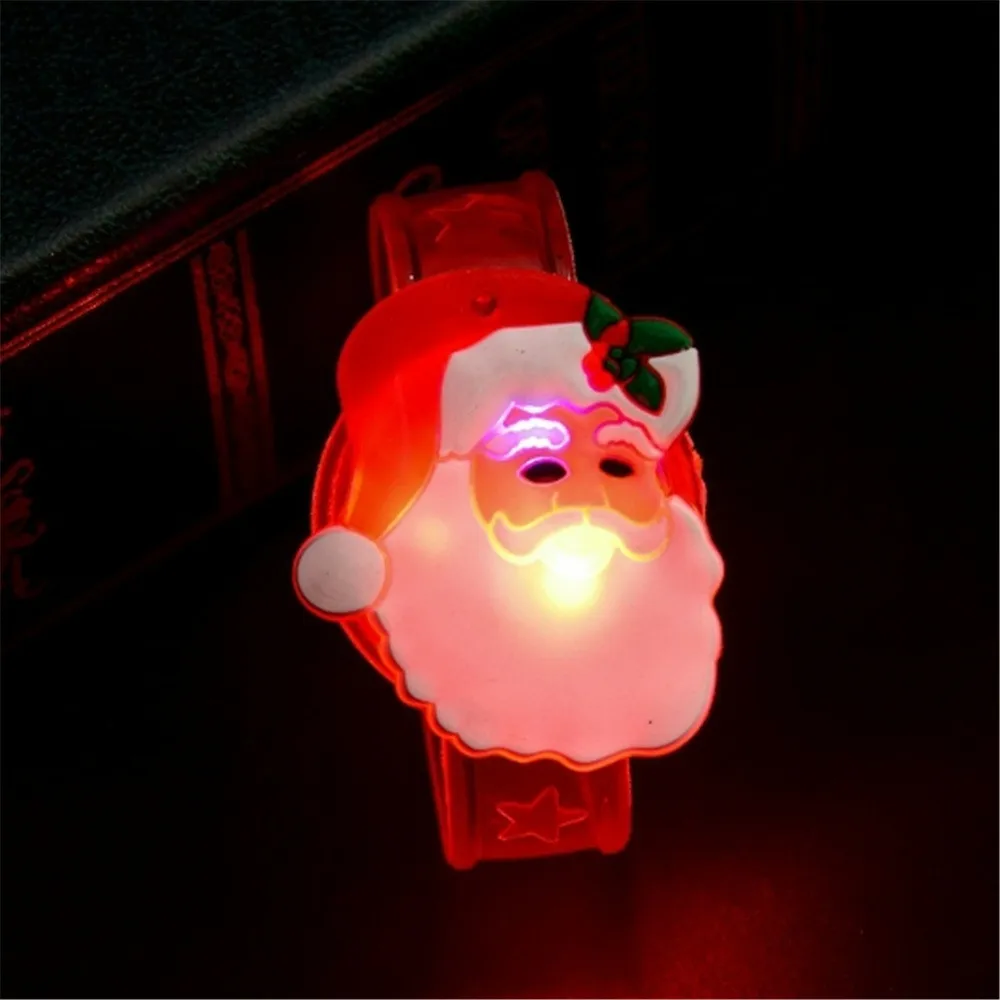 

Christmas Santa Claus Light Flash Toys Wrist Hand Take Dance Party Dinner New 2019Gift For Kids Glowing Flashing Gifts L419
