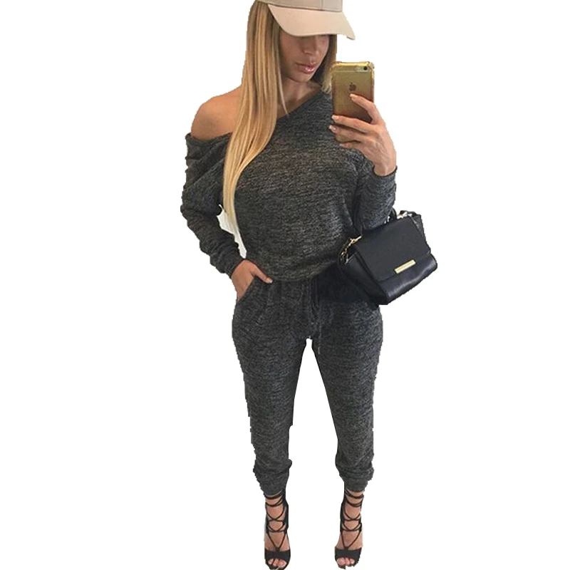 Rompers Womens Jumpsuit Full Sleeve O Neck Fashion Casual Loose Long