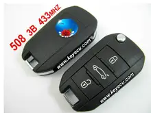 Brand New Remote Key 3 Button 433MHz with ID46 Electronic Chip inside for Peugeot 508 Uncut Blade