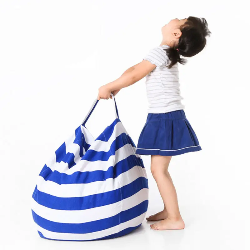 

Stuffed Animal Storage Bean Bag Chair Portable Kids Toy Storage Bag Modern Creative Storage Play Mat Clothes Organizer Tool
