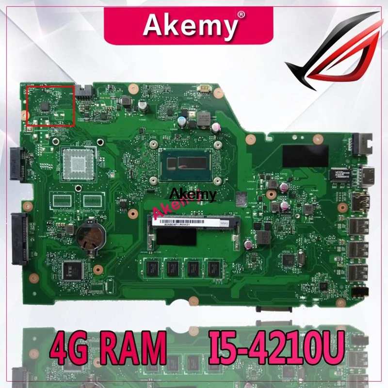 Akemy X751LA материнская плата для ноутбука ASUS X751LA X751LAB X751LD X751L X751 тесты оригинальная плата 4 г оперативная память I5-4210U