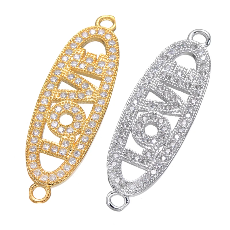 5 шт. блестящие циркониевые Подвески с надписью на тему любви|charms for jewelry|love letter