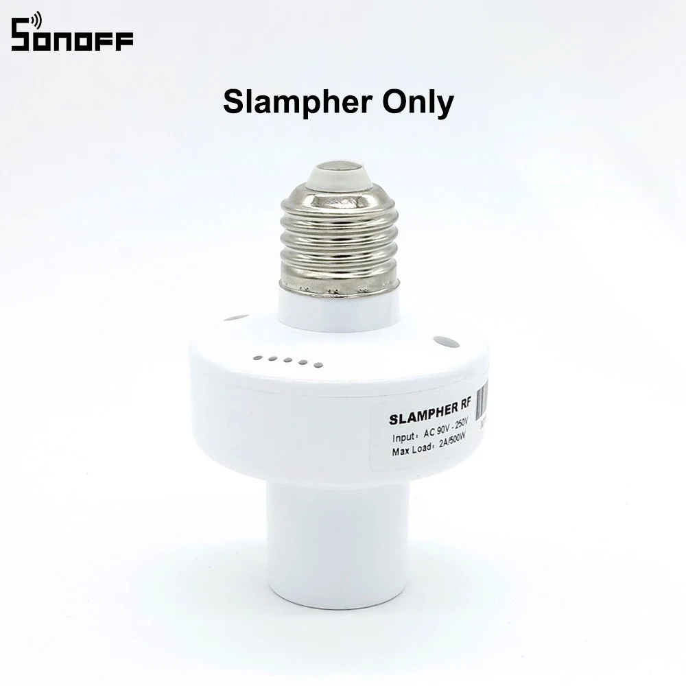 Sonoff Slampher RF 433 МГц Wifi умный светильник, держатель E27, Универсальный WiFi светильник, лампочка, держатель, поддерживает радиочастотный приемник для умного дома - Комплект: Sonoff Slampher