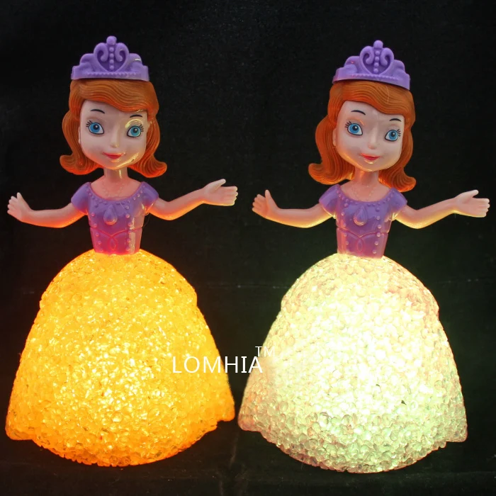 Kids Toys Elsa Anna Sofia LED Colorful Lights gradient crystal Night Light Led Lamp  46