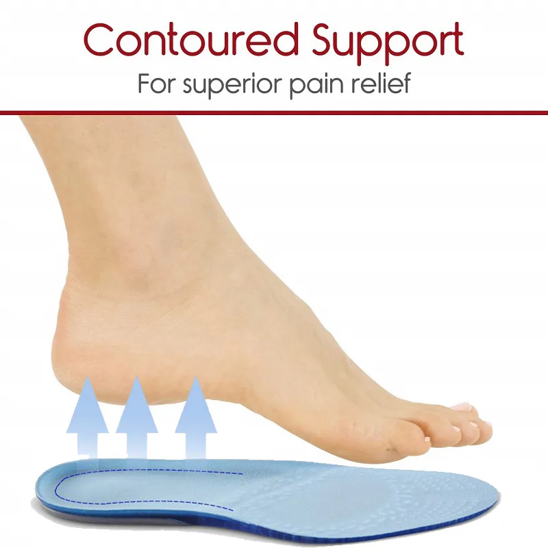 1 пара комфорт гелевые стельки для обуви ортопедические стельки для мужчин и женщин подошвенный Fasciitis подставки с аркой поддержка снять