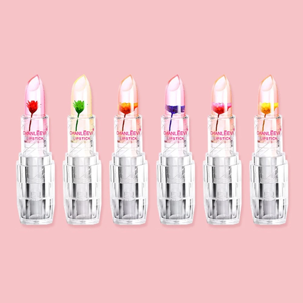 6 ピース セット花ロング持続透明変色ゼリー口紅防水マジック色の化粧品メイクの花リップスティック Lipstick Aliexpress