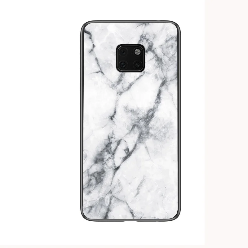 style 01 Для huawei mate 20 Pro Чехол класса люкс Мрамор зерна прочное защитное Стекло защитный чехол на заднюю панель для huawei mate 20 20pro Коврики 20 - Цвет: style 01