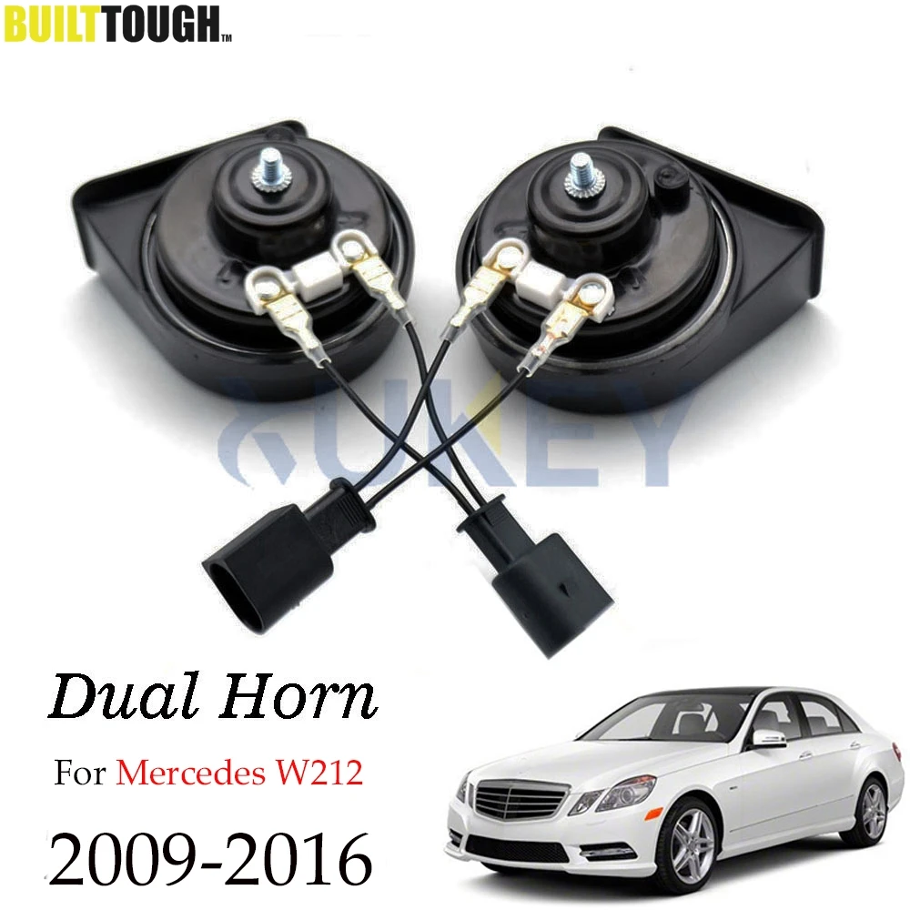 

110-125db Dual Tone Snail Horn Waterproof Auto Horns For Mercedes Benz E200 E250 E300 E350 E400 E550 E63 W212 S212 2009-2016