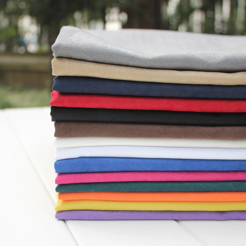 

100x145cm Colorful Faux Suede Fabric Wholesale Black Fake Suede Texitle for Clothing Garment Soft Material Bags Shoes Tissus