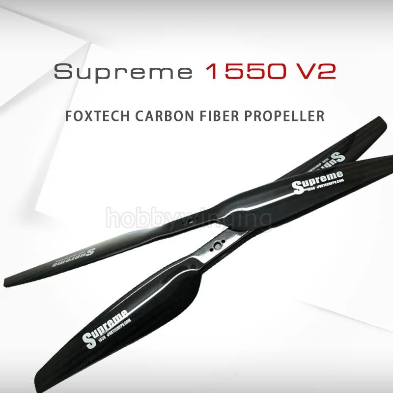 

2 Pairs Foxtech Supreme 1550 V2 Prop C/F Carbonfiber CW/CCW Propeller (15x5.0) for QuadCoptor Multicopter FPV