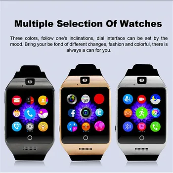 

New Design Bluetooth Smart Watch Q18 With Camera Facebook Sync SMS MP3 Unisex Smartwatch Support Sim TF Card