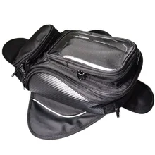 Bolsa de tanque para motocicleta, bolsa de tanque de combustible de aceite, bolsa de sillín de bicicleta magnético, bolsa para motocicleta, pantalla grande para teléfono/GPS