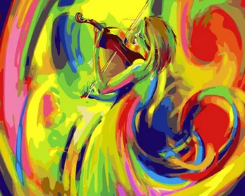 

Frameless painting by numbers paint by numbers for home decor PBN for living room 4050cm impression musician
