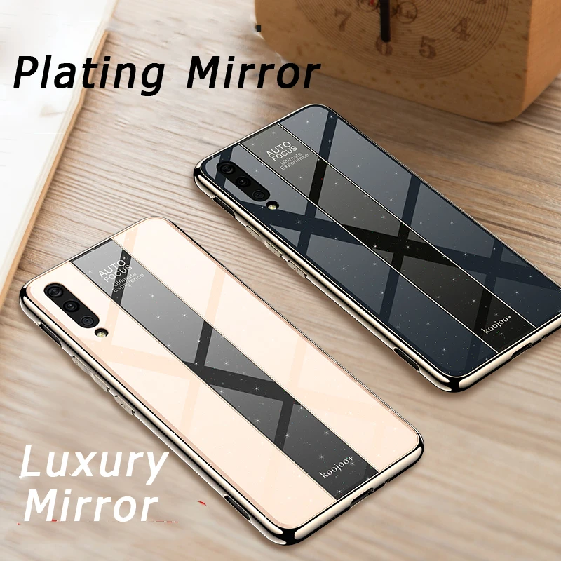 Vivo iQOO 6.41'' Ultra-thin Mirror Cover For VIVO X27 V15 Pro vivo iqoo X 27 Plating 4 in 1 PC Backet Silicone Case |