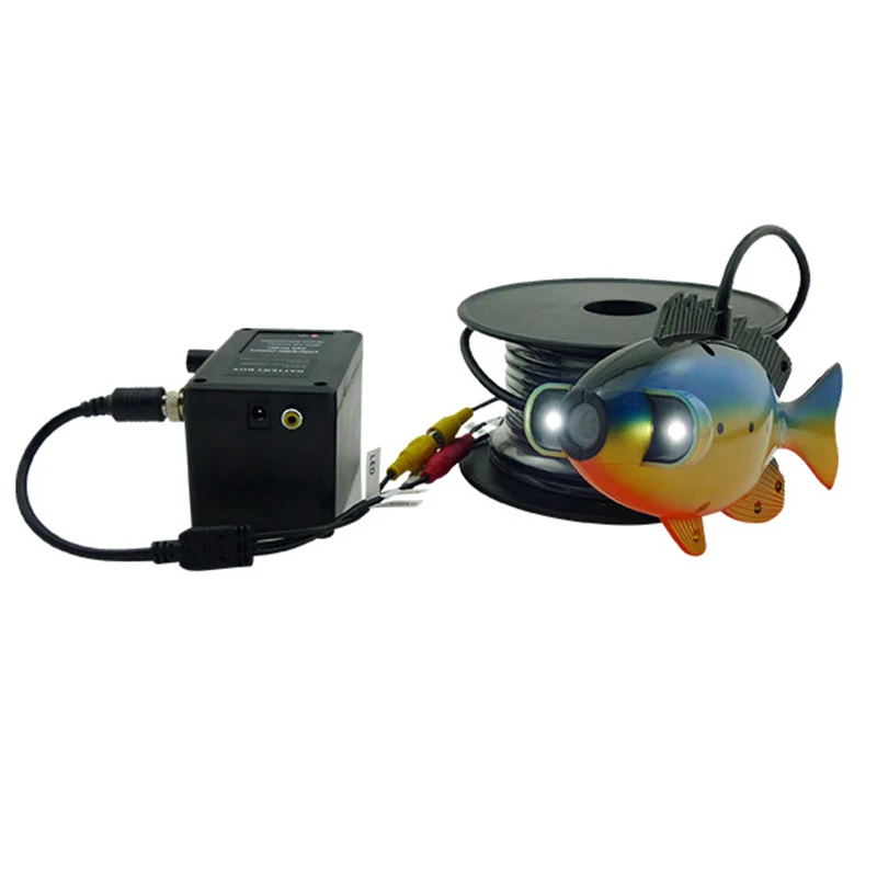 20 м кабель водонепроницаемый камера Цвет 600TVL подводная камера для рыбалки комплект с 2 шт. белый светодиодный свет