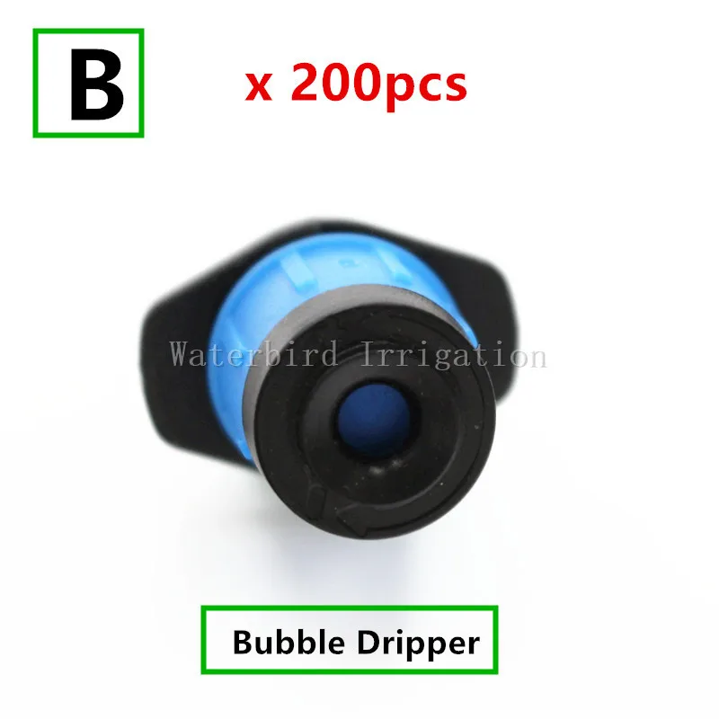 B 200pcs 1/4 ''шланг регулируемое орошение капельницы спринклеры излучатель капельного системы шланг сад разбрызгиватель для полива пузырь Dripper - Цвет: B 200pcs
