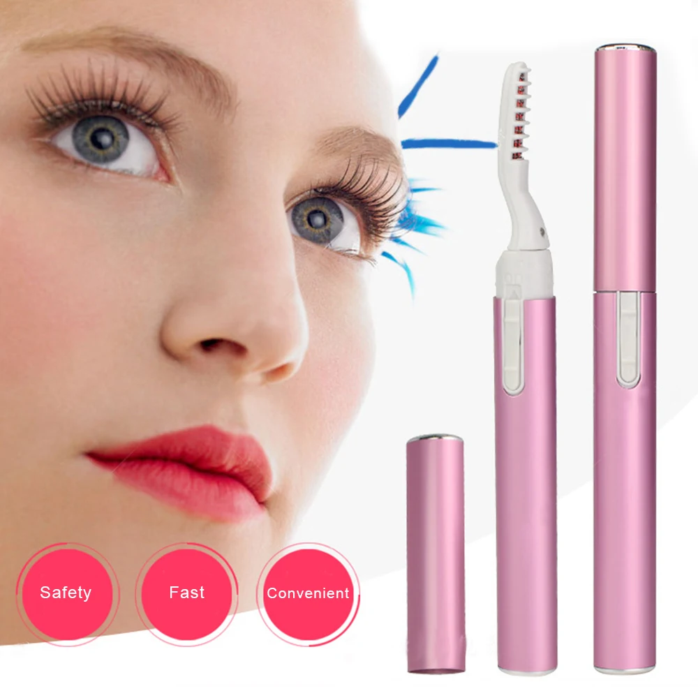 

Portable Pen Style Electric Heated Eyelash Curler Makeup Eye Lashes Long Lasting EyeLash Curler Heat For Women Cosmetics