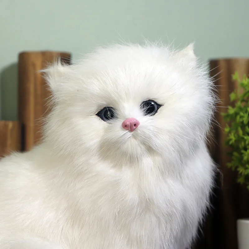 Realistic Persian Cat Pet Plush Kids And Children Stuffed Animal Hard Toy Doll 