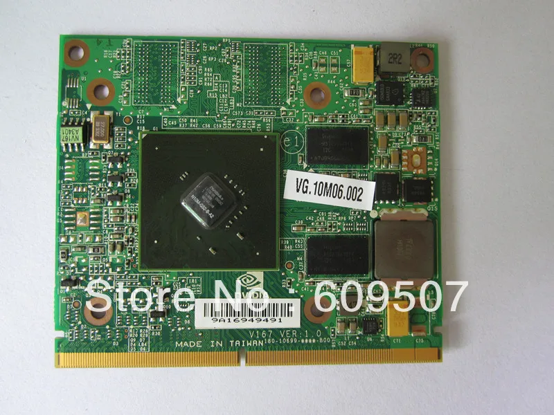 Видеокарта NVIDIA GeForce G 210M MXM3 DDR3 512 МБ 64-битная видеокарта geforce vg.10m07.002 для acer |