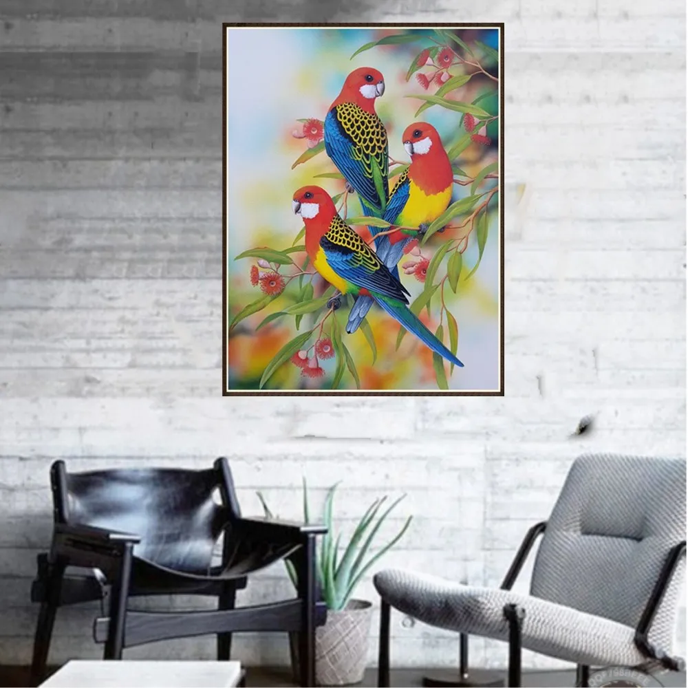 

2019 Rhinestone Painting Crystal Home Decoration DIY 5D Diamond Painting Bird Family Cross Stitch Pattern Diamond Embroidery New