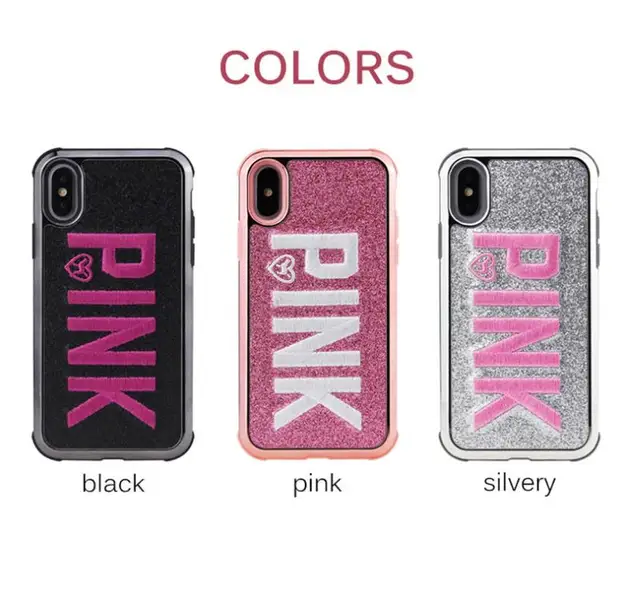 3D Electroplating Glitter Bling Pink Case For IPhone 8 7 6 Plus XS Max 
