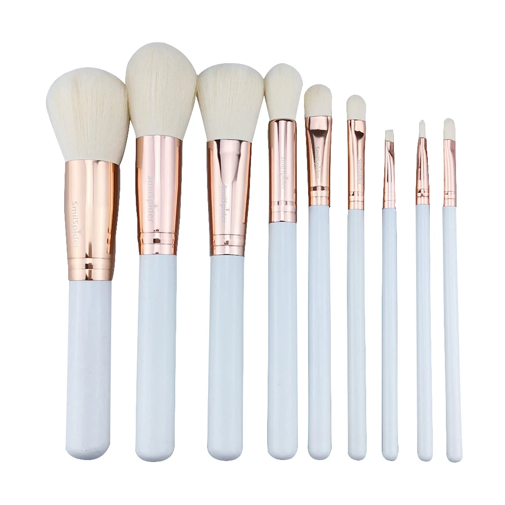 

2018 9Pcs Professional Makeup Brushes Set Powder Blush Foundation Eyeshadow Make Up Fan Brushes Cosmetic Kwasten Sets
