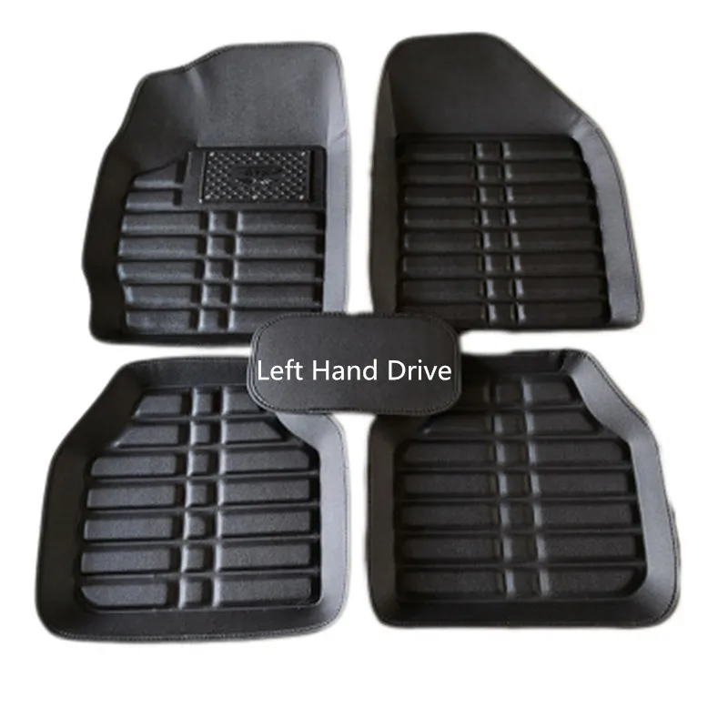 Right/left hand drive Universal car floor mats for SEAT LEON Ibiza Arona Ateca Cordoba Toledo Marbella Terra RONDA car-styling - Название цвета: black left