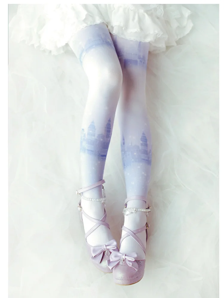 

Dream Castle Japanese Sweet Flowers Married Lolita Silk Socks Girl Equipped with Lolita Bottom Socks WXL-CT15