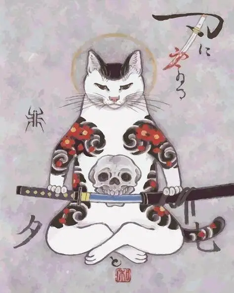 Cioioil T1091 Samurai Cat Tattoo Cat Japanese Style Modern Abstract Painting Picture Painting By Numbers Art Canvas Painting For Painting Calligraphy Aliexpress Cioioil T1091 Samurai Cat Tattoo Cat Japanese Style Modern Abstract Painting Picture Painting By Numbers Art Canvas Painting For Painting Calligraphy Aliexpress