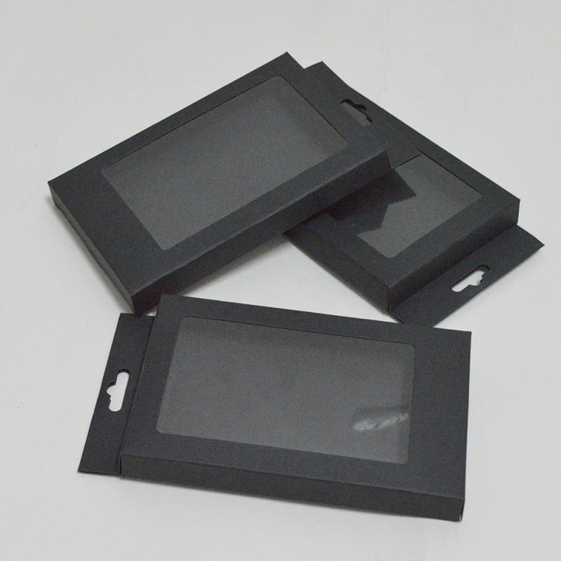 

10 Pcs Multiple Size Brown Kraft Mobile Display Box Packing White Paper Gift Box Packaging Black Cardbord Box Paper Giftboxes