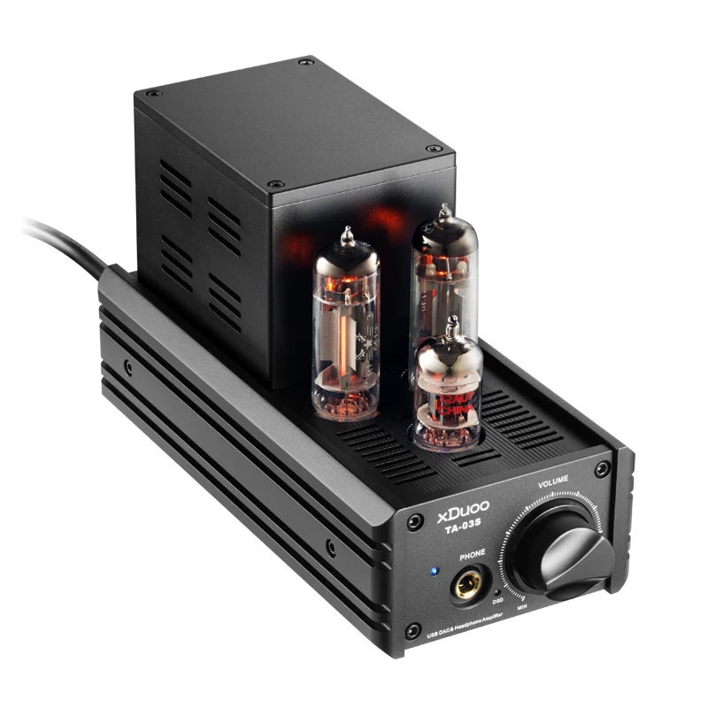 

XDUOO TA-03S USB DAC& Tube Headphone Amplifier CS4398*2 XMOS U8 12AU7 6C19 Tube Desktop 32Bit/192KHZ Native DSD128