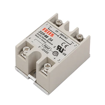 

10pcs single phase 60DA Solid State Relay high quality SSR-60DA input 3-32VDC