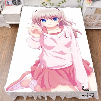 

Japanese Anime Rewrite Bed sheet Throw Blanket Bedding Coverlet Cosplay Gifts Flat Sheet lover gift anime cosplay gift