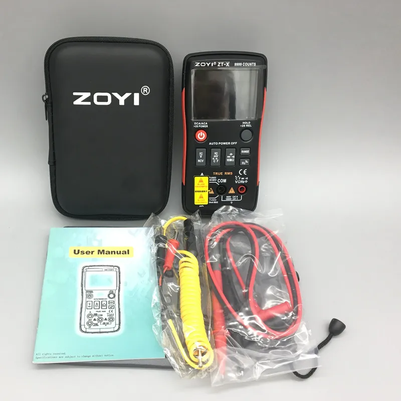 Цифровой мультиметр ZOYI ZT X True RMS с кнопкой 9999 отсчетов напряжение и ток Ом