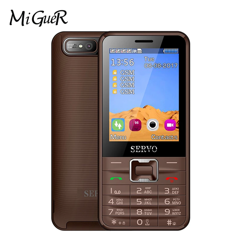 Servo V8100 2 8 дюйма мобильный телефон 4 sim карты сотовые телефоны Bluetooth MP3 русская