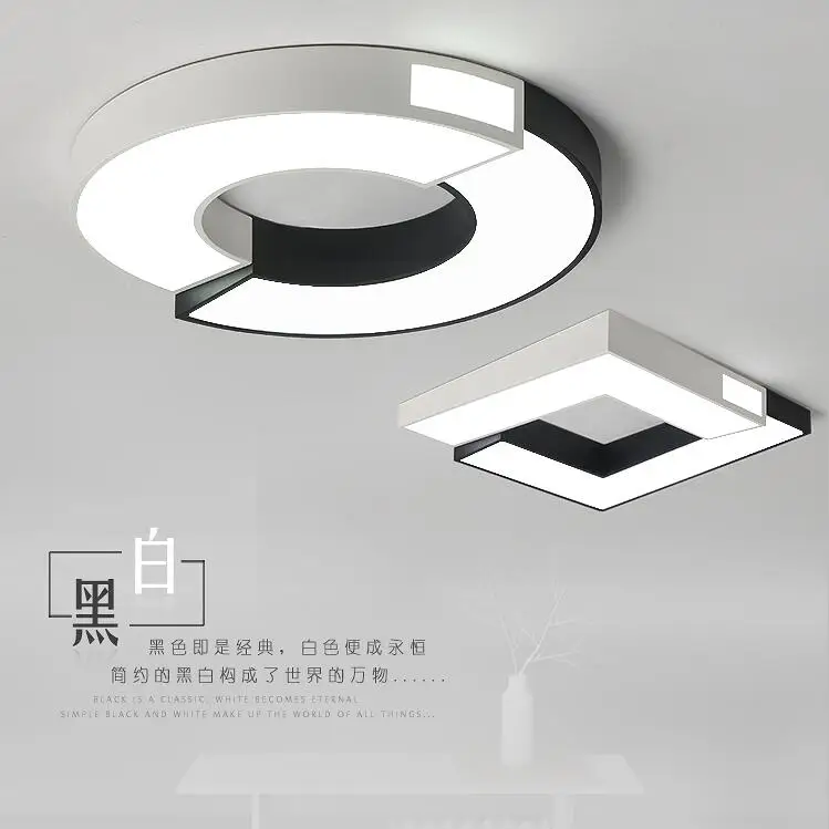 

MF Patent Creative round square LED lamp Modern Minimalism high brightness white chandeliers for kids room