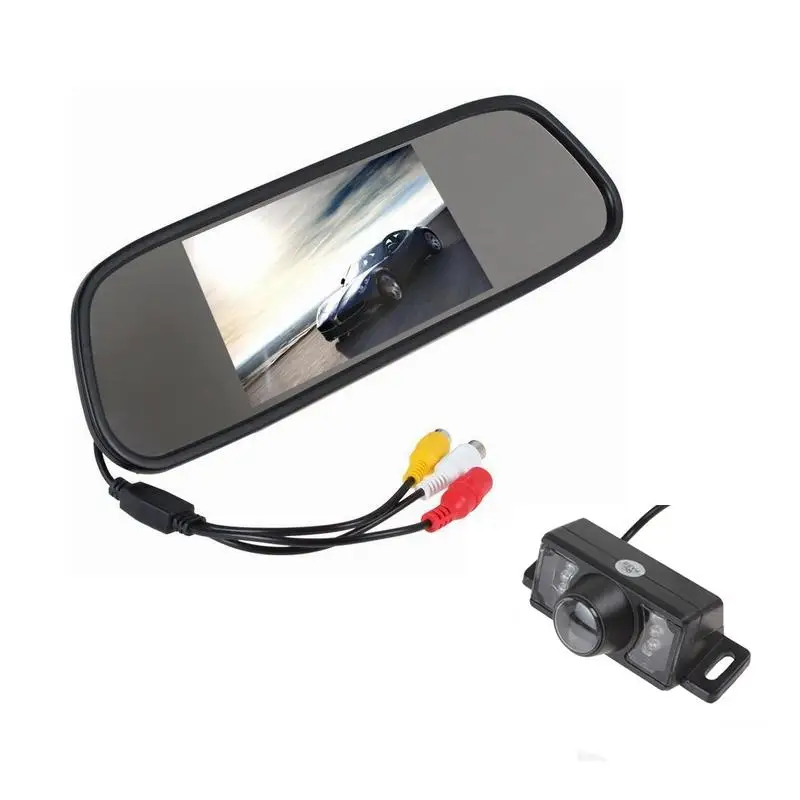 

XYCING 800 x 480 5 Inch TFT LCD Car Monitor Parking Rear View Mirror + Wide View Angle 7 IR Light Car Rear view Reverse Camera