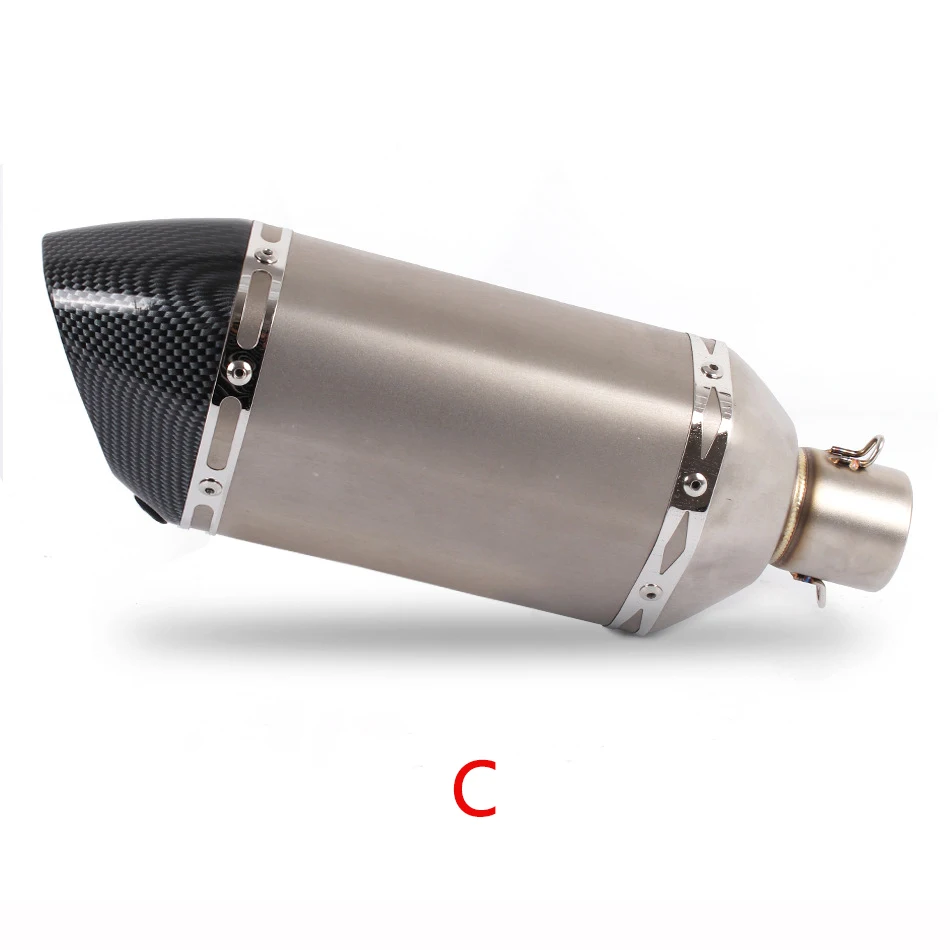 

Universal Motorcycle Exhaust Pipe Muffler Pipe Carbon Fiber Aluminum 51MM For Yamaha YZF-R6 Suzuki GSX-R GSX-S1000