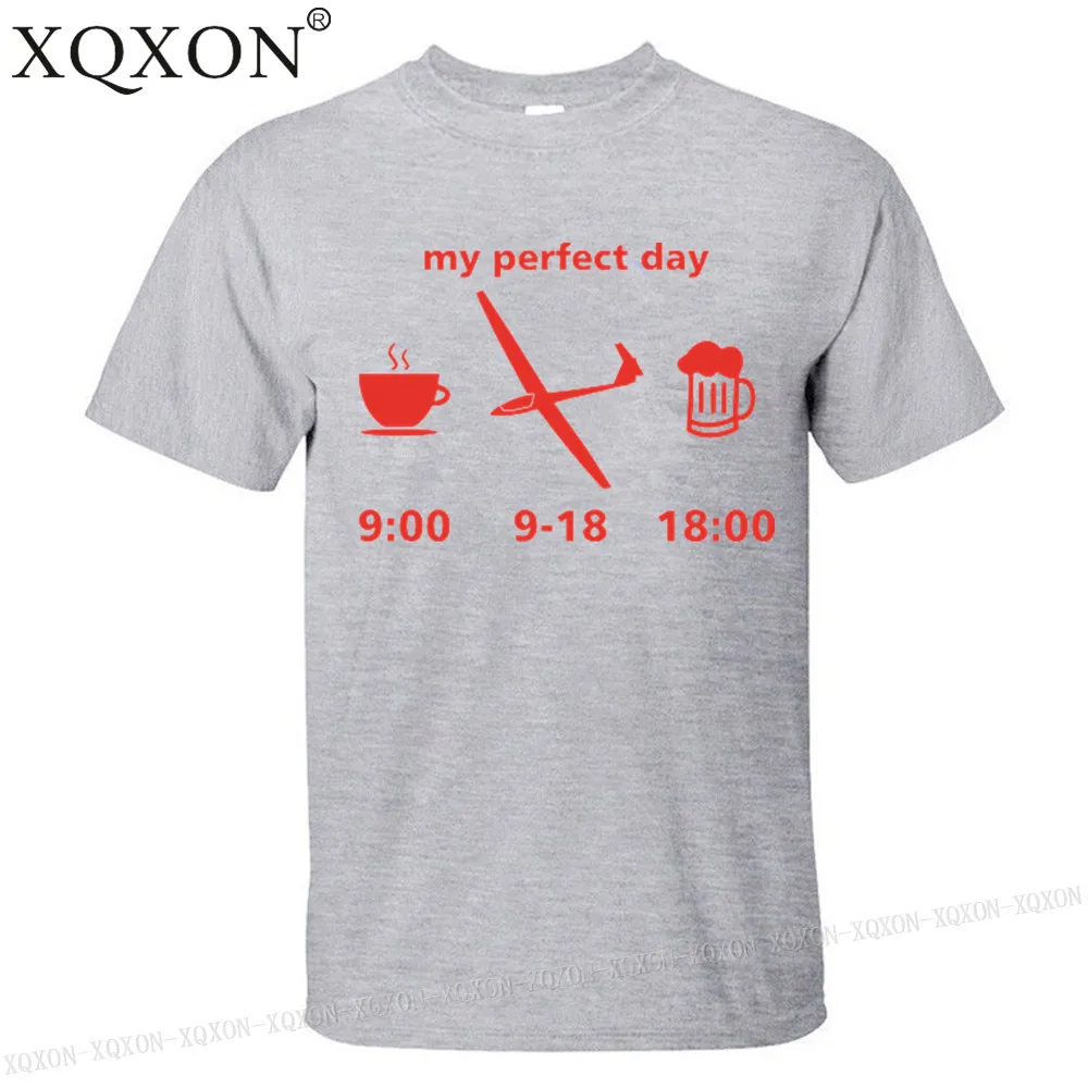 XQXON-my perfect day скользя Для мужчин футболка хорошего качества хлопок Летние Короткие рукава человек футболка; Топы K113 - Цвет: Gray