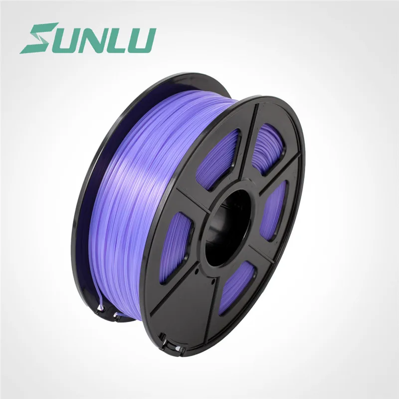 SUNLU 3D нить ABS 3d принтер нить 1,75 мм 1 кг катушка(2.2lbs) 3D печать нити измерения Точность+/-0,02 мм - Цвет: purple-ABS