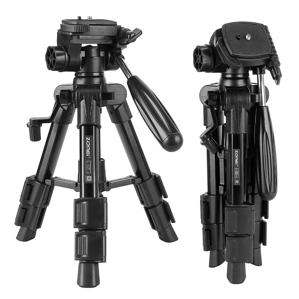 

Zomei Q100 Mini Travel Tabletop Tripod with 3-Way Pan/Tilt Head 1/4 inches Quick Release Plate and Bag for CANON DSLR Camera