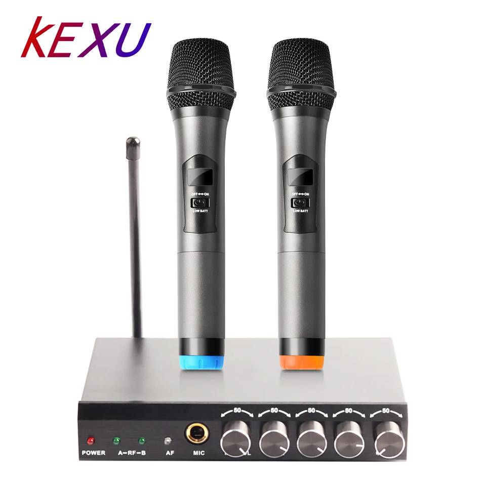 Беспроводной ручной микрофон KEXU UHF простой в использовании беспроводной для