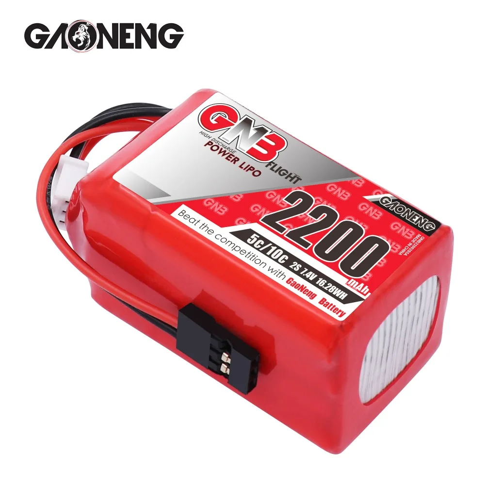 Gaoneng GNB 2200 mAh 2S2P 7,4 V 5C/10C Lipo батарея с JR штекером для передатчика TX дистанционного управления RC части