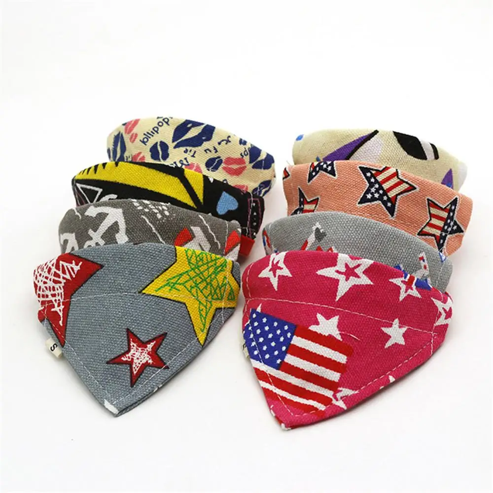 

Cat Dog Bandana Bibs Scarf Collar Adjustable Pet Neckerchief Scarf Waterproof Saliva Towel for Small Medium Large Dogs Random